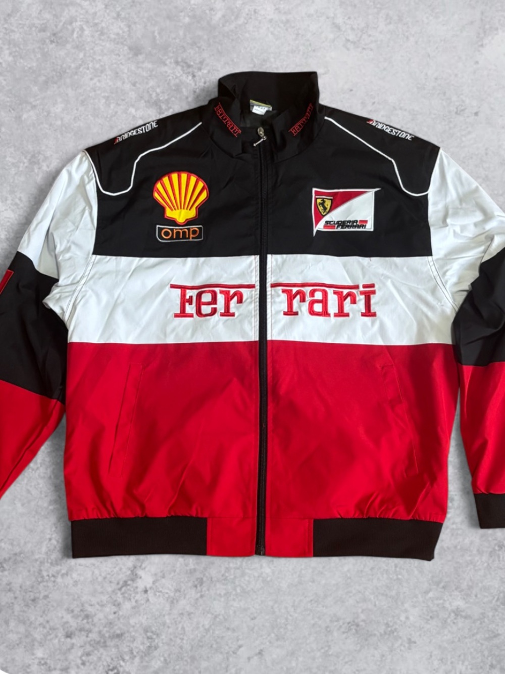 Ferrari F1 Lightweight Racing Jacket Windbreaker Shell Embroidered - Size Large